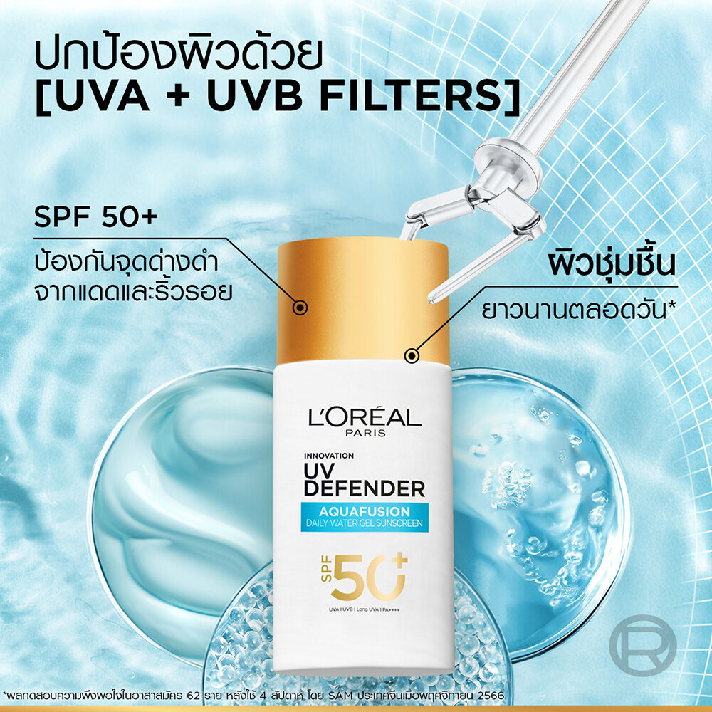 L'Oreal UV Defender Aqua Fusion Daily Sunscreen SPF50+ PA++++(50ml) - Image 4